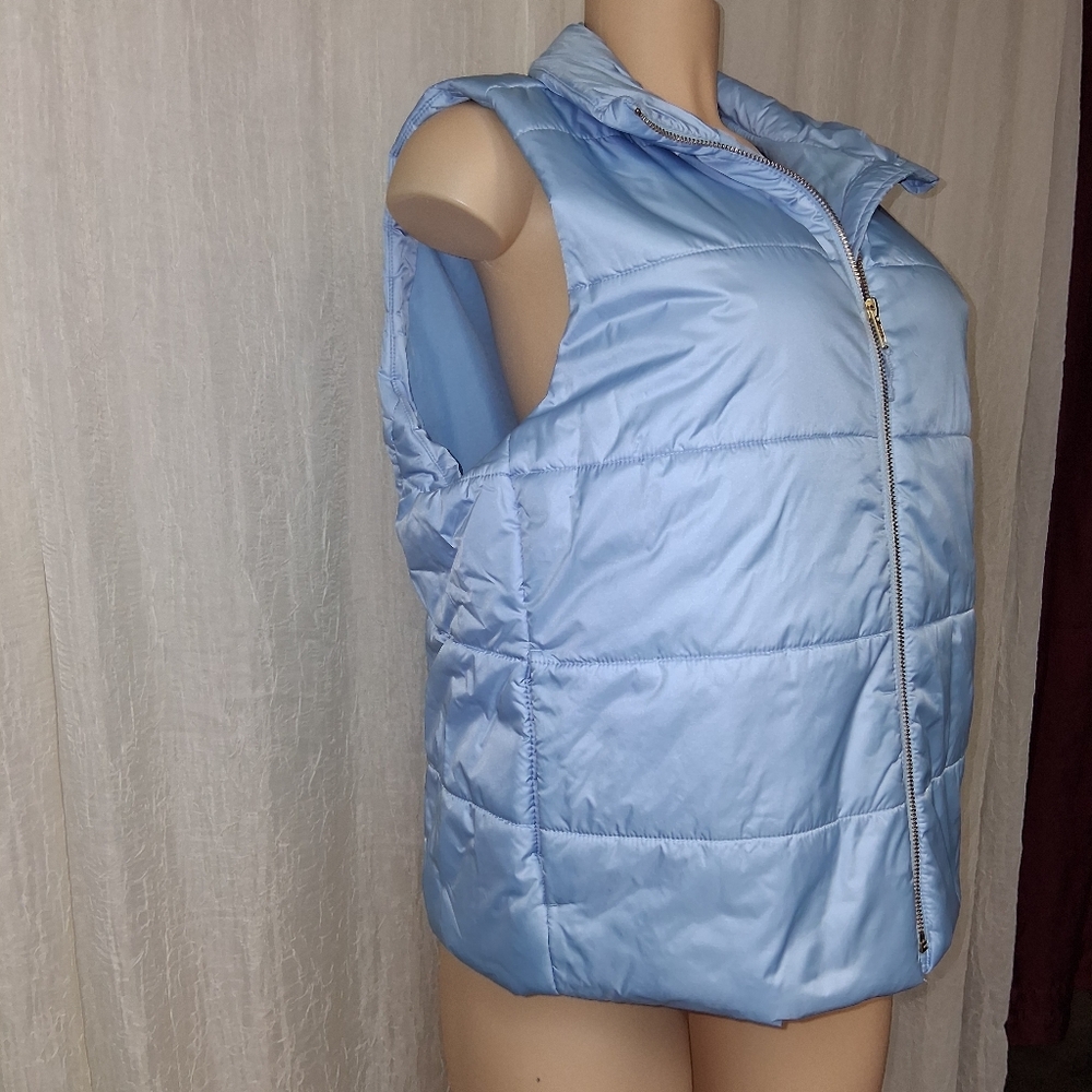 J. Crew Mountain Puffer Vest Sz XL Sky Blue Apparel - Picture 7 of 14